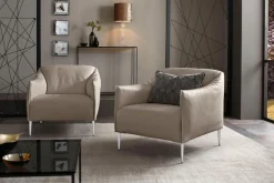 W.SCHILLIG Cocktailsessel »sally Designsessel, Loungesessel, bequem, tolle Verarbeitungsdetails« mit Metallfüßen in Chrom glänzend