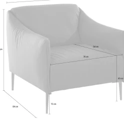 W.SCHILLIG Cocktailsessel »sally Designsessel, Loungesessel, bequem, tolle Verarbeitungsdetails« mit Metallfüßen in Chrom glänzend