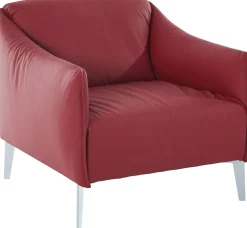 W.SCHILLIG Cocktailsessel »sally Designsessel, zeitlos und bequem, tolle Verarbeitungsdetails« mit Metall-Winkelfüßen in Silber matt