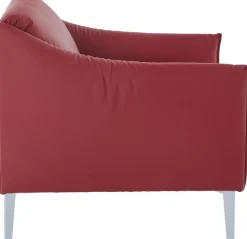 W.SCHILLIG Cocktailsessel »sally Designsessel, zeitlos und bequem, tolle Verarbeitungsdetails« mit Metall-Winkelfüßen in Silber matt