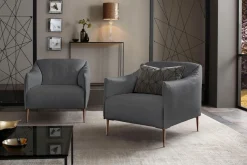 W.SCHILLIG Cocktailsessel »sally Design-Sessel, bequem und zeitlos, tolle Verarbeitungsdetails« mit Metallfüßen in Bronze pulverbeschichtet