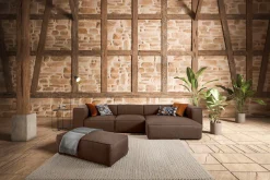 W.SCHILLIG Ecksofa »around-the-block Mega Sofa, viel Platz und hoher Sitzkomfort, L-Form« mit eleganter Biese, mit Federkern, Breite 341 cm