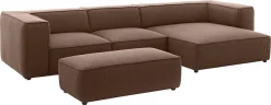 W.SCHILLIG Ecksofa »around-the-block Mega Sofa, viel Platz und hoher Sitzkomfort, L-Form« mit eleganter Biese, mit Federkern, Breite 341 cm