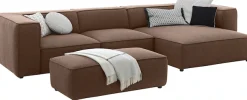 W.SCHILLIG Ecksofa »around-the-block Mega Sofa, viel Platz und hoher Sitzkomfort, L-Form« mit eleganter Biese, mit Federkern, Breite 341 cm