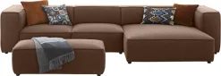 W.SCHILLIG Ecksofa »around-the-block Mega Sofa, viel Platz und hoher Sitzkomfort, L-Form« mit eleganter Biese, mit Federkern, Breite 341 cm