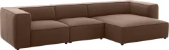 W.SCHILLIG Ecksofa »around-the-block Mega Sofa, viel Platz und hoher Sitzkomfort, L-Form« mit eleganter Biese, mit Federkern, Breite 341 cm