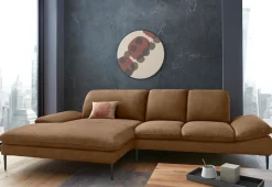 W.SCHILLIG Ecksofa »enjoy&MORE, Designsofa, elegant und bequem, L-Form« Sitztiefenverstellung, Füße schwarz pulverbeschichtet, Breite 310 cm