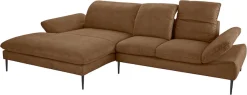 W.SCHILLIG Ecksofa »enjoy&MORE, Designsofa, elegant und bequem, L-Form« Sitztiefenverstellung, Füße schwarz pulverbeschichtet, Breite 310 cm