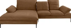 W.SCHILLIG Ecksofa »enjoy&MORE, Designsofa, elegant und bequem, L-Form« Sitztiefenverstellung, Füße schwarz pulverbeschichtet, Breite 310 cm