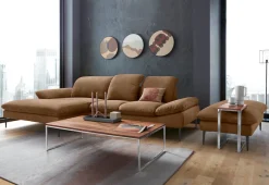 W.SCHILLIG Ecksofa »enjoy&MORE, Designsofa, elegant und bequem, L-Form« Sitztiefenverstellung, Füße schwarz pulverbeschichtet, Breite 310 cm