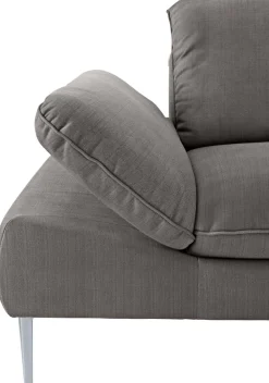 W.SCHILLIG Ecksofa »enjoy&MORE, Designsofa, elegant und bequem, L-Form« mit Sitztiefenverstellung, Füße silber matt, Breite 310 cm