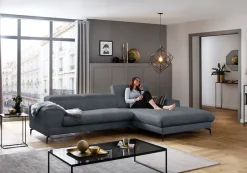 W.SCHILLIG Ecksofa »piedroo, Designsofa mit tollem Sitzkomfort, L-Form« Kopfteilverstellung, wahlweise mit Sitztiefenverstellung, Breite 303cm