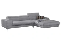 W.SCHILLIG Ecksofa »piedroo, Designsofa mit tollem Sitzkomfort, bequem und elegant, L-Form« Kopfteilverstellung, wahlweise mit Sitztiefenverstellung, Breite 303cm