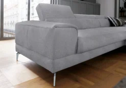 W.SCHILLIG Ecksofa »piedroo, Designsofa mit tollem Sitzkomfort, bequem und elegant, L-Form« Kopfteilverstellung, wahlweise mit Sitztiefenverstellung, Breite 303cm