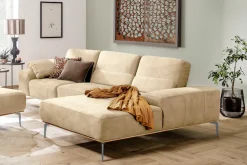 W.SCHILLIG Ecksofa »run, Designsofa mit tollem Sitzkomfort, bequem, L-Form« mit elegantem Holzsockel, Füße in Silber matt, Breite 319 cm