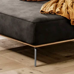 W.SCHILLIG Ecksofa »run, Designsofa mit tollem Sitzkomfort, bequem, L-Form« mit elegantem Holzsockel, Füße in Chrom glänzend, Breite 319 cm