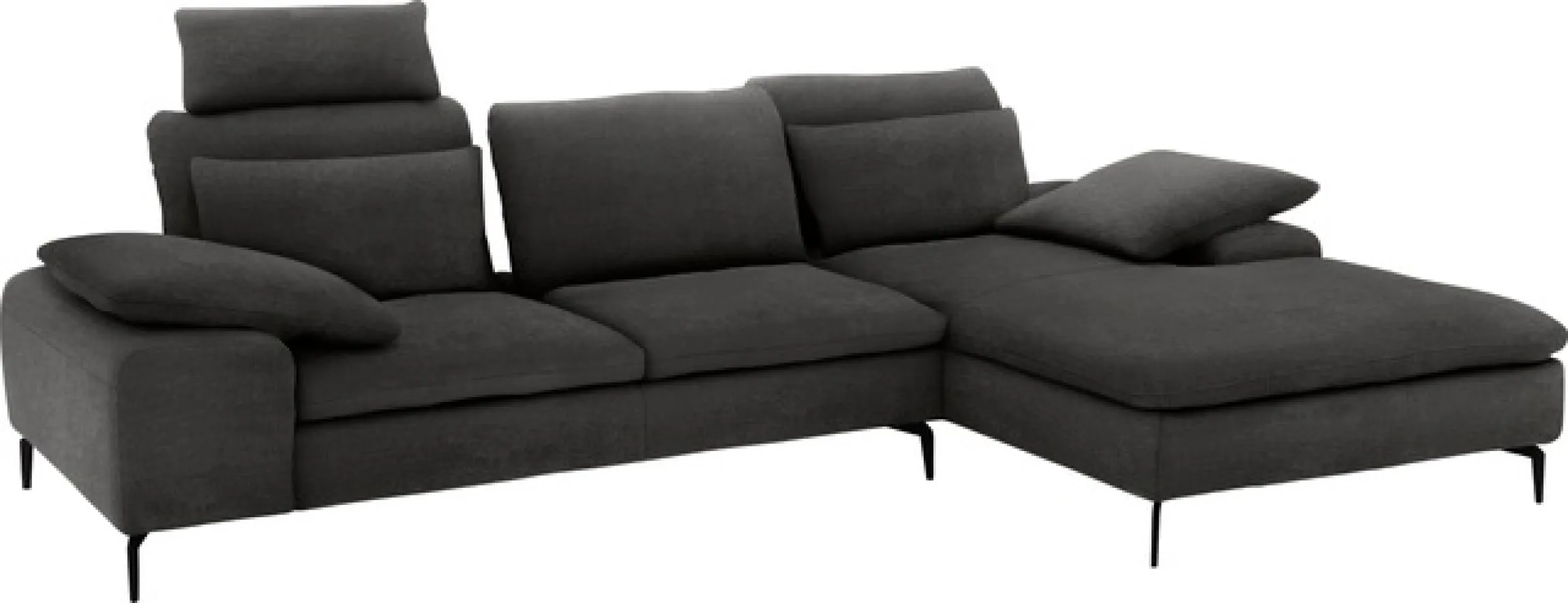 W.SCHILLIG Ecksofa »valentinoo, Designsofa, bequem, elegant und zeitlos, L-Form« inklusive Hocker, mit Sitztiefenverstellung, Breite 299 cm