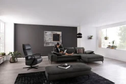 W.SCHILLIG Ecksofa »valentinoo, Designsofa, bequem, elegant und zeitlos, L-Form« inklusive Hocker, mit Sitztiefenverstellung, Breite 299 cm