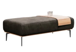 W.SCHILLIG Polsterhocker »run« mit Holzsockel, Füße in Schwarz pulverbeschichtet, Breite 150 cm