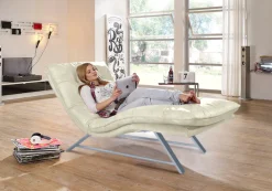 W.SCHILLIG Relaxliege »daily dreams« in Waffelkissen-Optik, wahlweise mit Motor, Kufengestell, in 2 Breiten