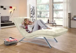 W.SCHILLIG Relaxliege »daily dreams« in Waffelkissen-Optik, wahlweise mit Motor, Kufengestell, in 2 Breiten