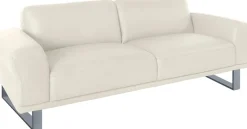 W.SCHILLIG 2,5-Sitzer »montanaa bequem, Federkernunterfederung, elegant und edel« mit Metallkufen in Silber matt, Breite 232 cm