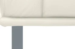 W.SCHILLIG 2,5-Sitzer »montanaa bequem, Federkernunterfederung, elegant und edel« mit Metallkufen in Silber matt, Breite 232 cm