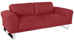 W.SCHILLIG 2,5-Sitzer »montanaa elegant und edel, bequem, Federkernunterfederung« mit Metallkufen in Chrom glänzend, Breite 212 cm