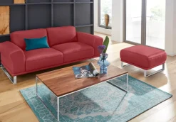W.SCHILLIG 2,5-Sitzer »montanaa elegant und edel, bequem, Federkernunterfederung« mit Metallkufen in Chrom glänzend, Breite 212 cm