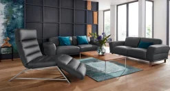 W.SCHILLIG 2,5-Sitzer »montanaa« mit Metallkufen in Bronze pulverbeschichtet, Breite 232 cm