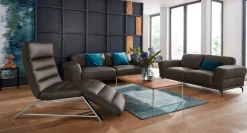 W.SCHILLIG 2,5-Sitzer »montanaa« mit Metallfüßen in Schwarz pulverbeschichtet, Breite 232 cm