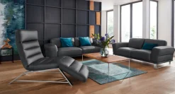 W.SCHILLIG 2,5-Sitzer »montanaa« mit Metallkufen in Chrom glänzend, Breite 232 cm