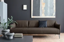 W.SCHILLIG 3-Sitzer »sally Design-Sofa, Loungesofa, bequem, schmale Armlehnen, Breite 224cm« mit Metall-Winkelfüßen in Chrom glänzend, Breite 224 cm