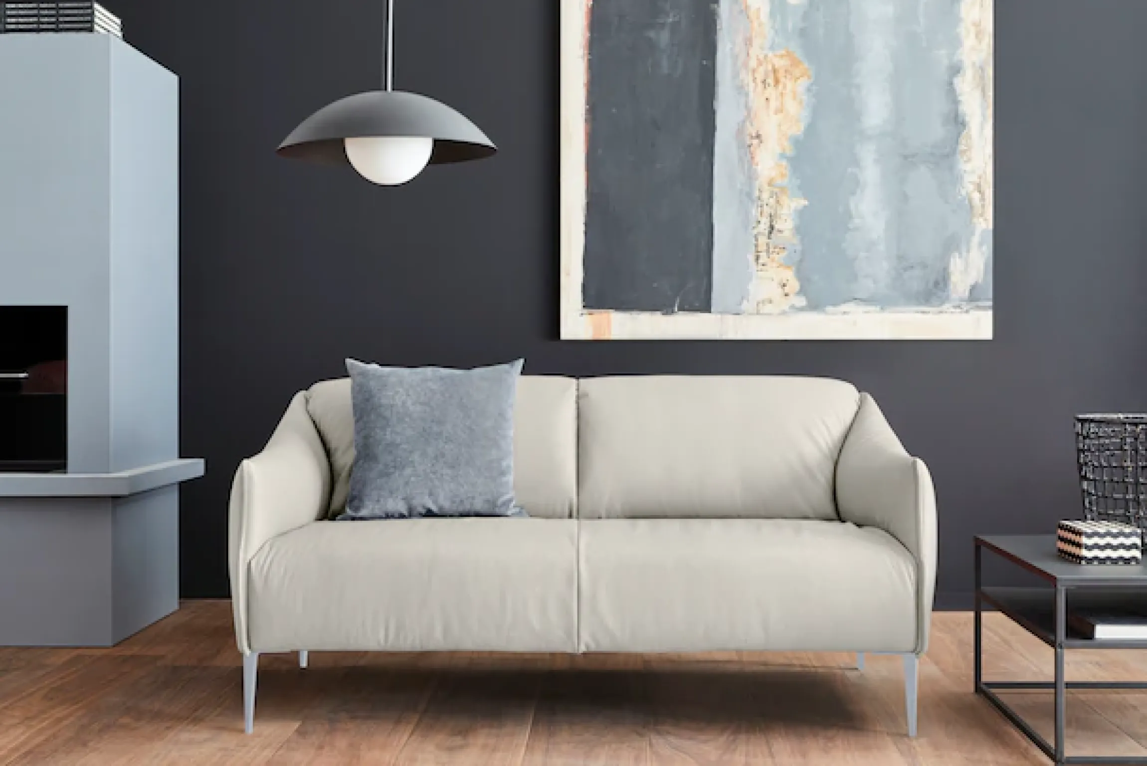 W.SCHILLIG 2,5-Sitzer »sally Designsofa, Loungesofa, bequem, schmale Armlehnen, Breite 174cm« mit Metallfüßen in Bronze pulverbeschichtet, Breite 174 cm