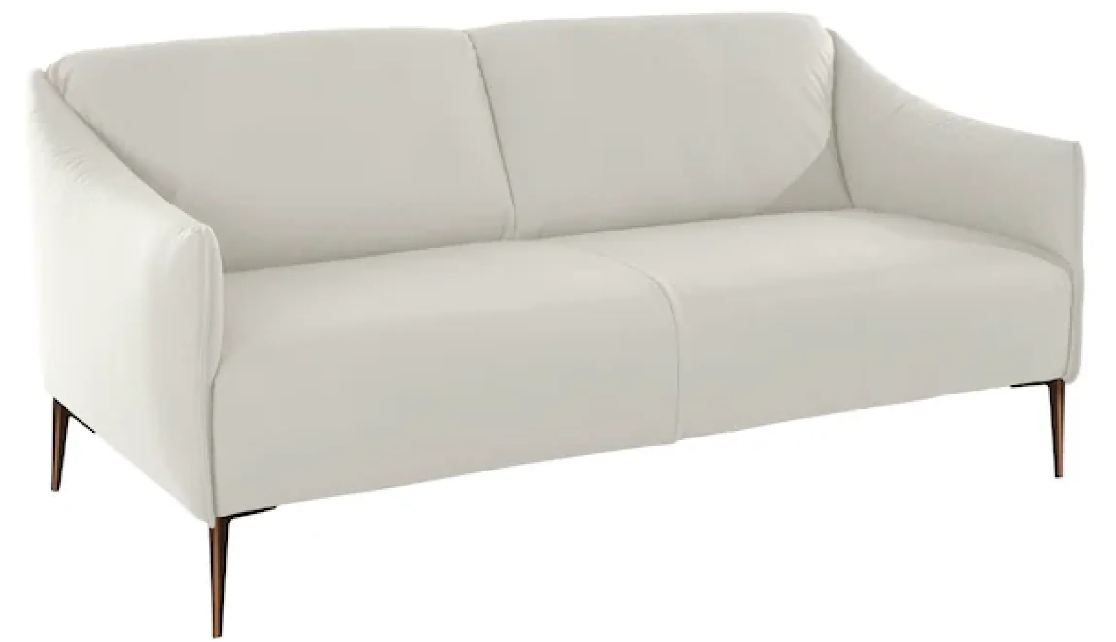 W.SCHILLIG 2,5-Sitzer »sally Designsofa, Loungesofa, bequem, schmale Armlehnen, Breite 174cm« mit Metallfüßen in Bronze pulverbeschichtet, Breite 174 cm
