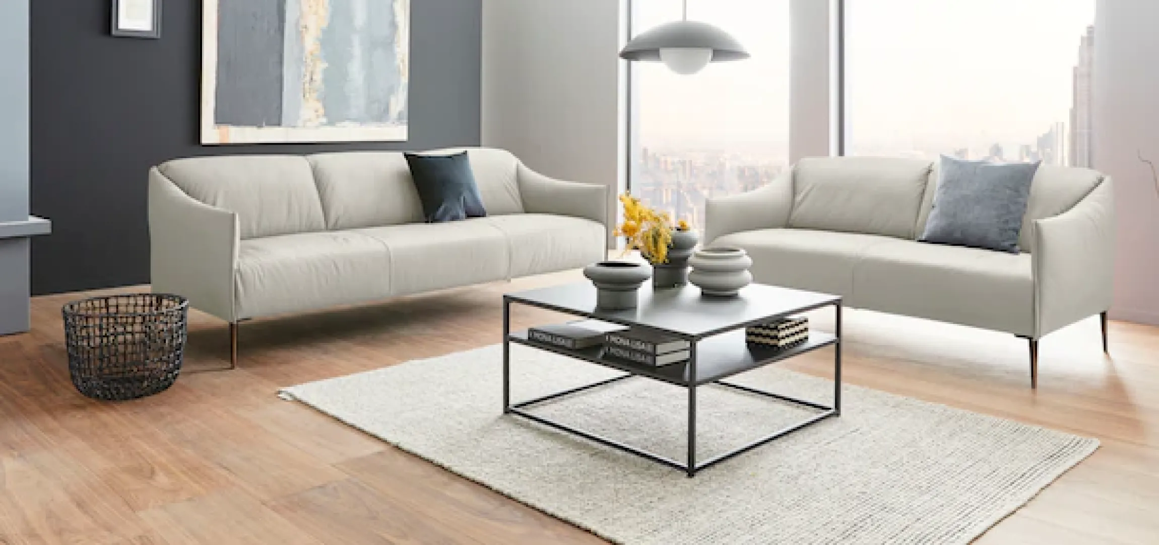W.SCHILLIG 2,5-Sitzer »sally Designsofa, Loungesofa, bequem, schmale Armlehnen, Breite 174cm« mit Metallfüßen in Bronze pulverbeschichtet, Breite 174 cm