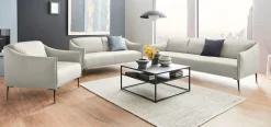 W.SCHILLIG 2,5-Sitzer »sally Designsofa, Loungesofa, bequem, schmale Armlehnen, Breite 174cm« mit Metallfüßen in Bronze pulverbeschichtet, Breite 174 cm