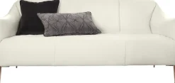 W.SCHILLIG 2,5-Sitzer »sally Designsofa, Loungesofa, bequem, schmale Armlehnen, Breite 174cm« mit Metallfüßen in Bronze pulverbeschichtet, Breite 174 cm