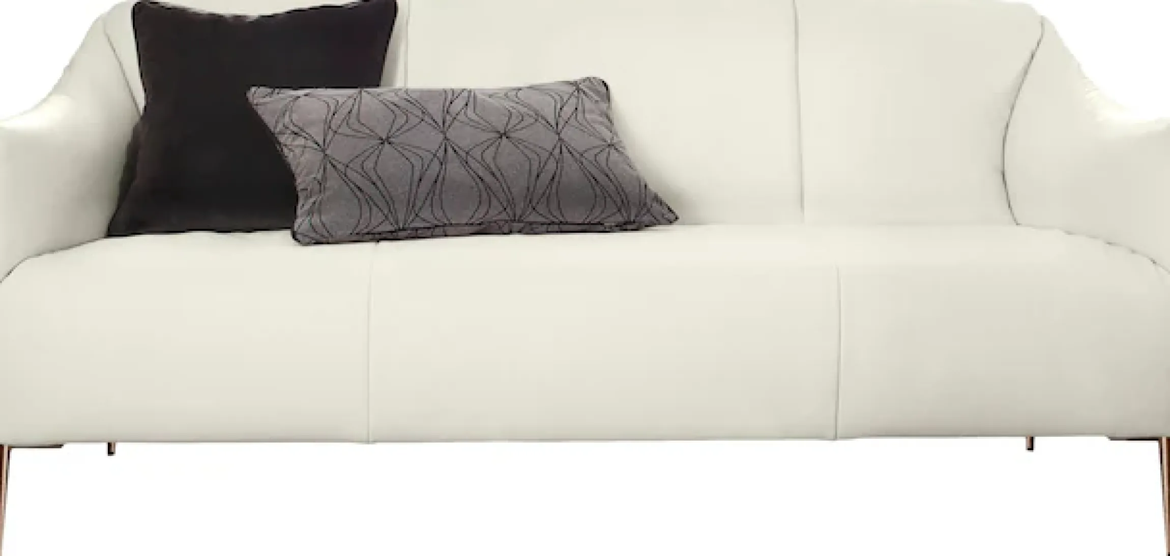 W.SCHILLIG 2,5-Sitzer »sally Designsofa, Loungesofa, bequem, schmale Armlehnen, Breite 174cm« mit Metallfüßen in Bronze pulverbeschichtet, Breite 174 cm