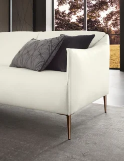 W.SCHILLIG 2,5-Sitzer »sally Designsofa, Loungesofa, bequem, schmale Armlehnen, Breite 174cm« mit Metallfüßen in Bronze pulverbeschichtet, Breite 174 cm