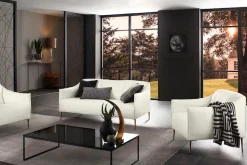 W.SCHILLIG 2,5-Sitzer »sally Designsofa, Loungesofa, bequem, schmale Armlehnen, Breite 174cm« mit Metallfüßen in Bronze pulverbeschichtet, Breite 174 cm
