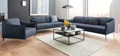 W.SCHILLIG 2,5-Sitzer »sally Designsofa, Loungesofa, bequem, schmale Armlehnen, Breite 194cm« mit Metall-Winkelfüßen in Chrom glänzend, Breite 194 cm