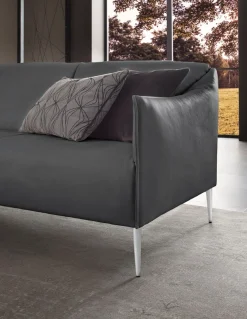 W.SCHILLIG 2-Sitzer »sally Design Sofa mit schmalen Armlehnen, bequem und elegant« mit Metallfüßen in Chrom glänzend, Breite 154 cm