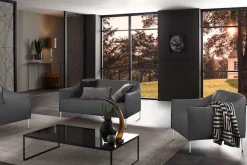 W.SCHILLIG 2-Sitzer »sally Design Sofa mit schmalen Armlehnen, bequem und elegant« mit Metallfüßen in Chrom glänzend, Breite 154 cm