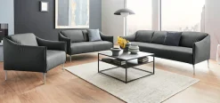 W.SCHILLIG 2-Sitzer »sally Design Sofa mit schmalen Armlehnen, bequem und elegant« mit Metallfüßen in Chrom glänzend, Breite 154 cm