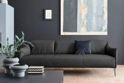 W.SCHILLIG 3-Sitzer »sally Designsofa, Loungesofa, bequem, schmale Armlehnen, Breite 224cm« mit Metall-Winkelfüßen in Silber matt, Breite 224 cm