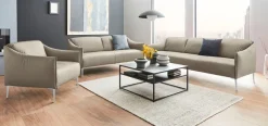 W.SCHILLIG 2,5-Sitzer »sally Designsofa, Loungesofa, bequem, schmale Armlehnen, Breite 194cm« mit Metallfüßen in Silber matt, Breite 194 cm