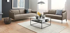 W.SCHILLIG 3-Sitzer »sally Design-Sofa, Loungesofa, bequem, schmale Armlehnen, Breite 224cm« mit Metall-Winkelfüßen in Schwarz pulverbeschichtet, Breite 224 cm
