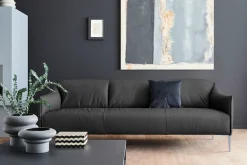 W.SCHILLIG 3-Sitzer »sally Design-Sofa, Loungesofa, bequem, schmale Armlehnen, Breite 224cm« mit Metallfüßen in Silber matt, Breite 224 cm