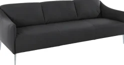 W.SCHILLIG 3-Sitzer »sally Design-Sofa, Loungesofa, bequem, schmale Armlehnen, Breite 224cm« mit Metallfüßen in Silber matt, Breite 224 cm